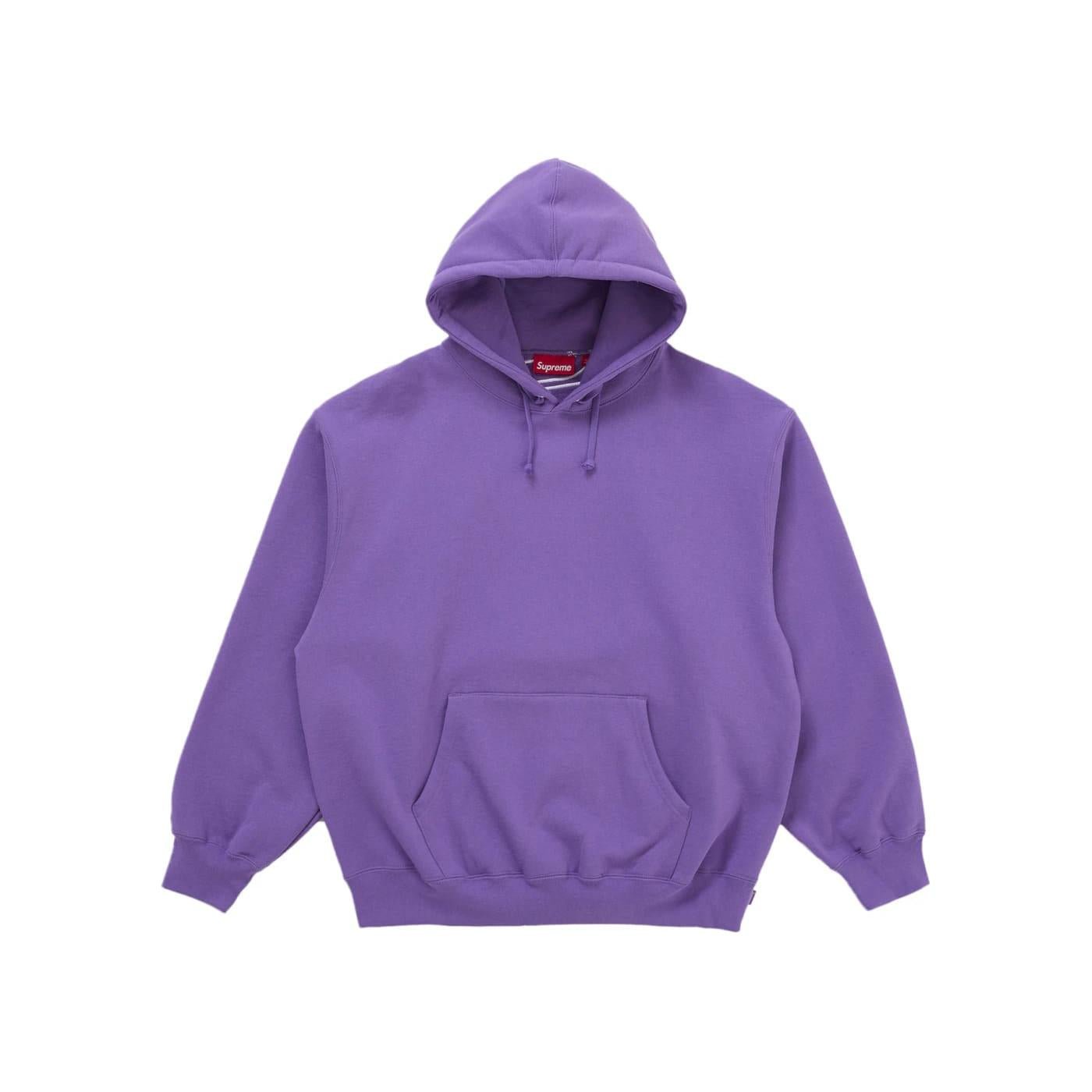 Supreme Satin Appliqué Hooded Sweatshirt (FW25) Violet - Im Your Wardrobe