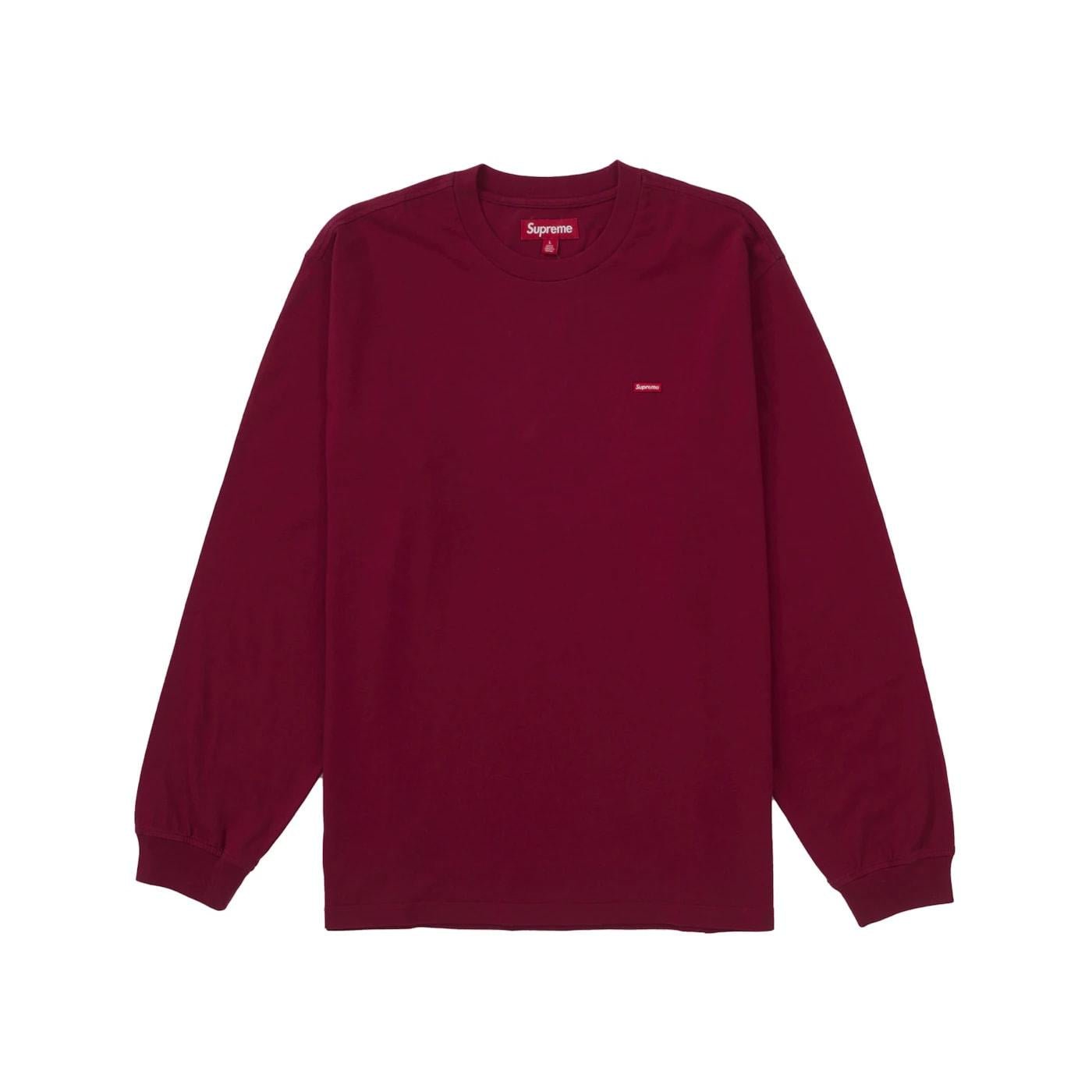 Supreme Small Box L/S Tee (SS25) Cardinal - Im Your Wardrobe
