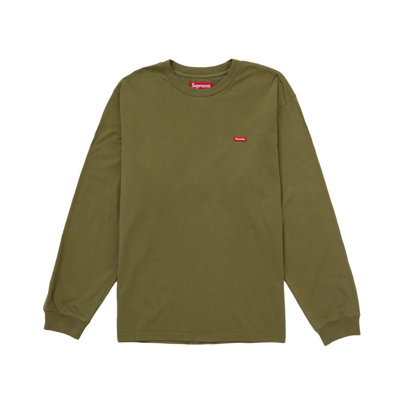 Supreme Small Box L/S Tee (SS25) Washed Olive - Im Your Wardrobe