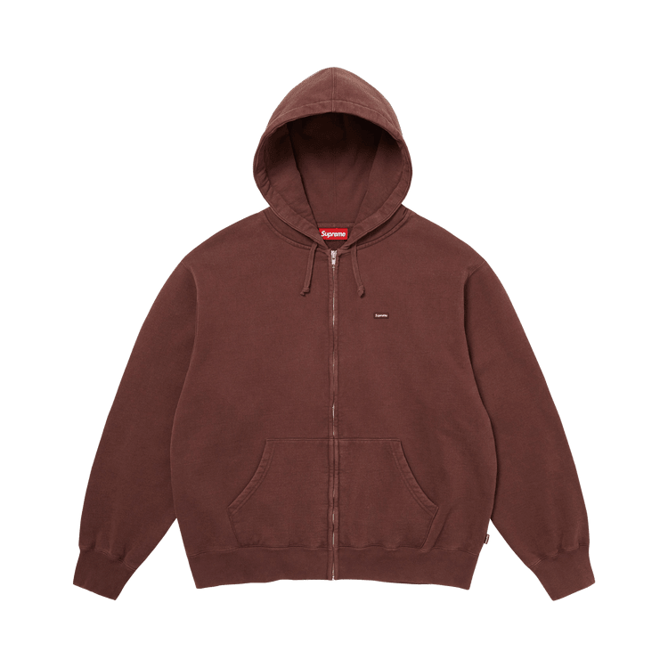 Supreme Small Box Zip Up Hooded Sweatshirt (FW26) Brown - Im Your Wardrobe