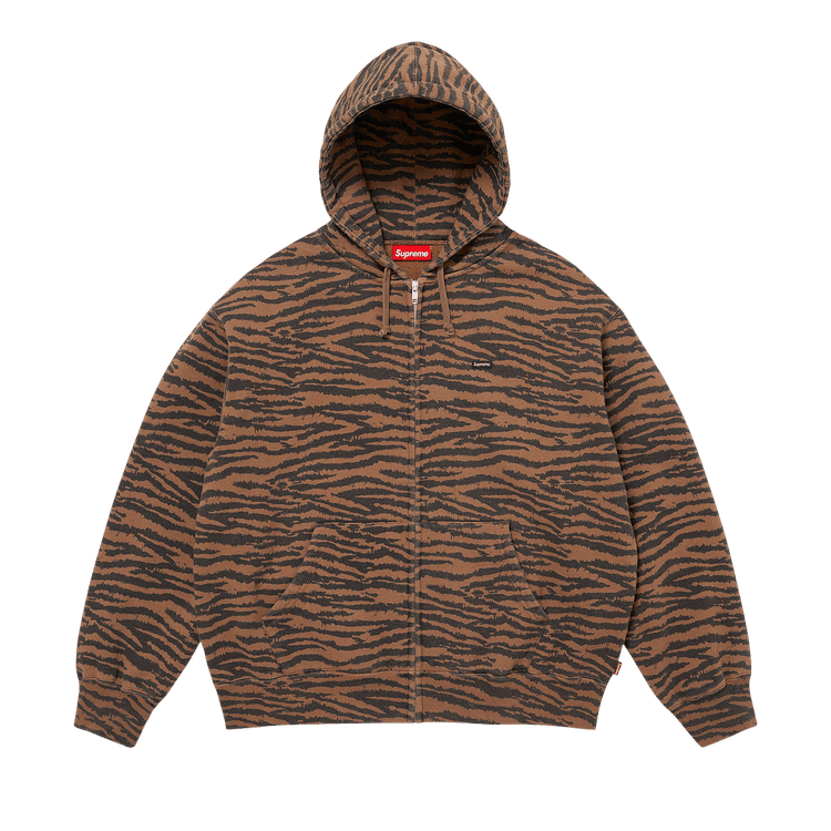 Supreme Small Box Zip Up Hooded Sweatshirt Tiger - Im Your Wardrobe