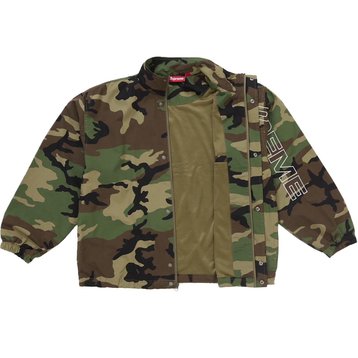 Supreme Spellout Embroidered Ripstop Track Jacket Woodland Camo - Im Your Wardrobe