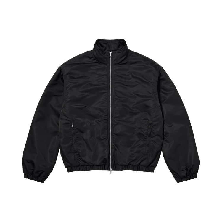 Supreme Stand Collar Lined Nylon Jacket Black - Im Your Wardrobe