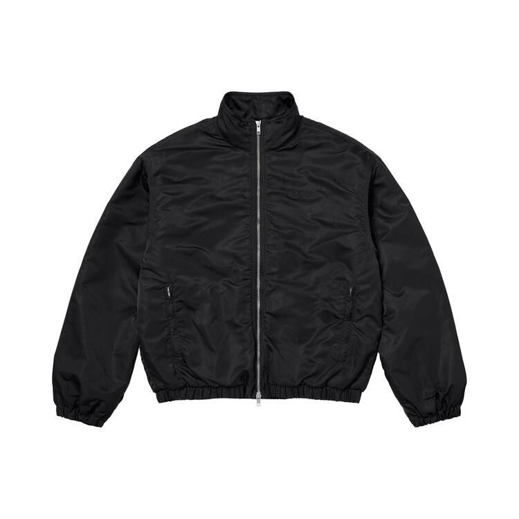 Supreme Stand Collar Lined Nylon Jacket Black - Im Your Wardrobe