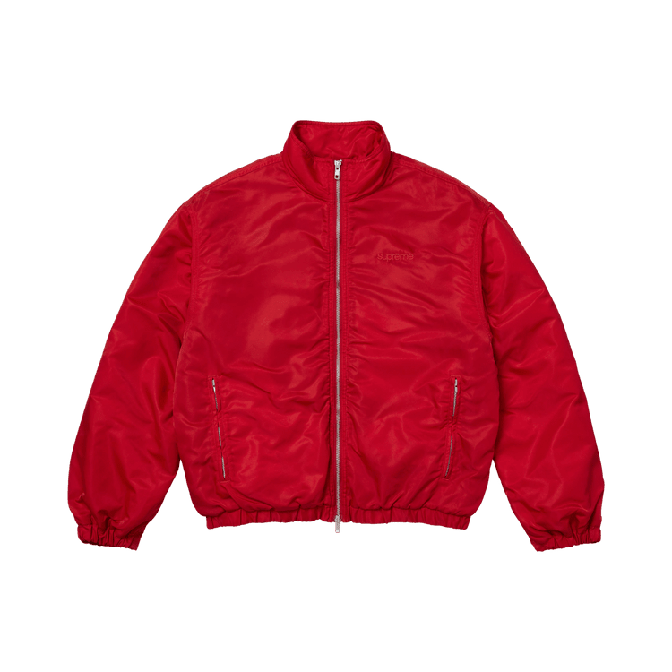 Supreme Stand Collar Lined Nylon Jacket Red - Im Your Wardrobe