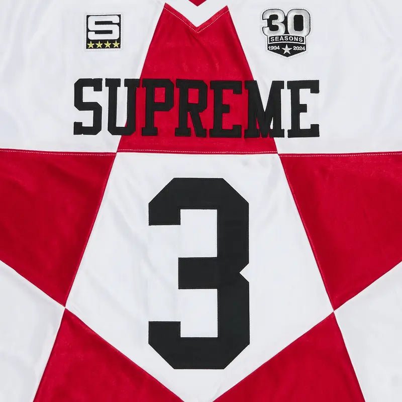 Supreme Star Football Jersey 'White' (FW24) - Im Your Wardrobe