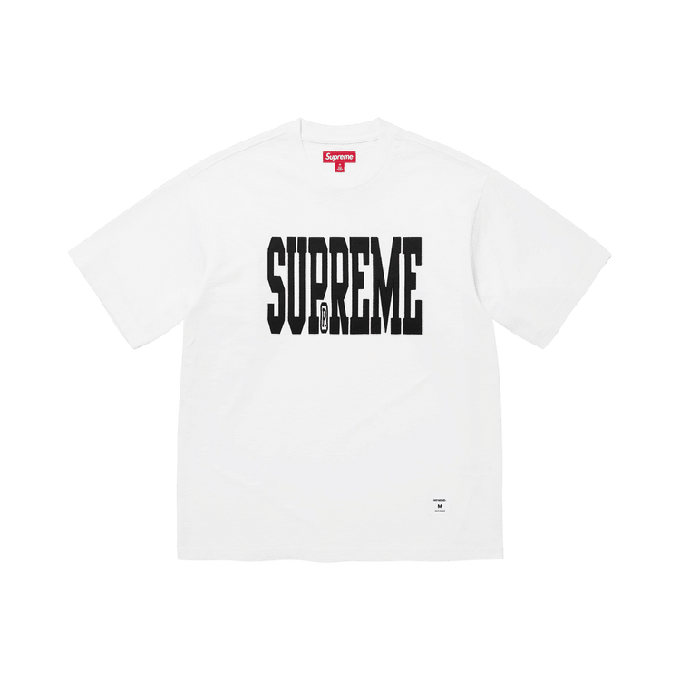 Supreme Stretch Appliqué Short-Sleeve Top White - Im Your Wardrobe