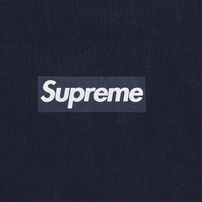 Supreme Washed Box Logo Crewneck 'Navy' (SS25) - Im Your Wardrobe