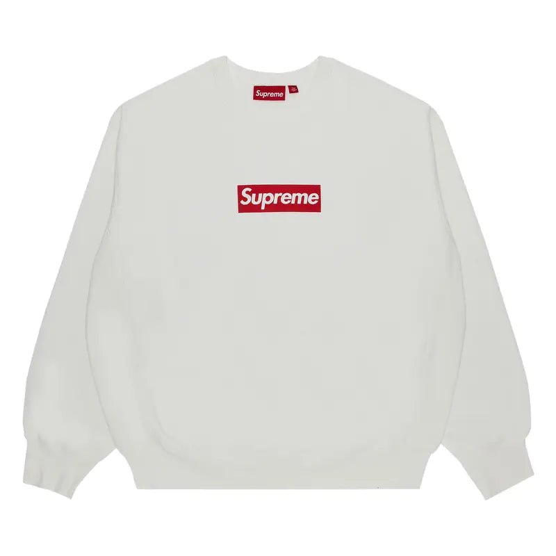 Supreme Washed Box Logo Crewneck 'White' (SS25) - Im Your Wardrobe