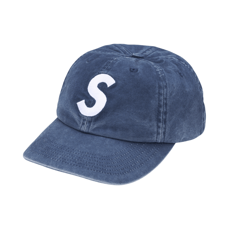 Supreme Washed Canvas S Logo 6-Panel (FW26) Navy - Im Your Wardrobe