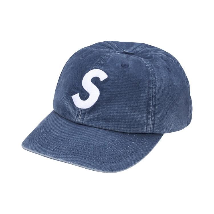 Supreme Washed Canvas S Logo 6-Panel (FW26) Navy - Im Your Wardrobe
