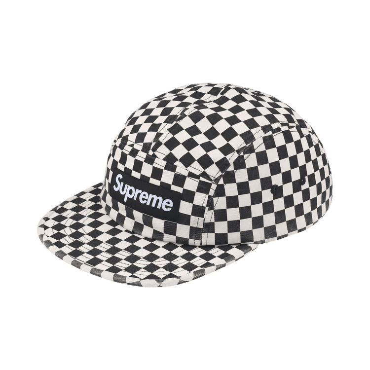 Supreme Washed Chino Twill Camp Cap Checkerboard (FW26) - Im Your Wardrobe