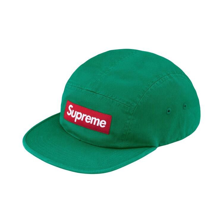 Supreme Washed Chino Twill Camp Cap (FW26) Green - Im Your Wardrobe