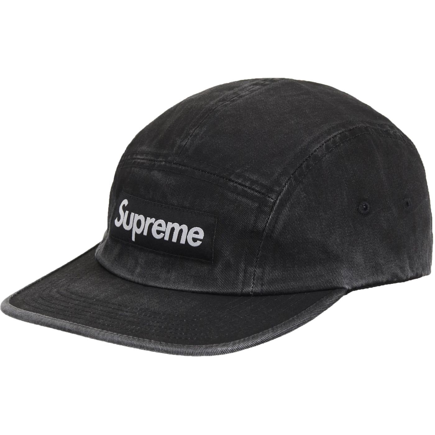Supreme Washed Chino Twill Camp Cap (SS25) Black - Im Your Wardrobe