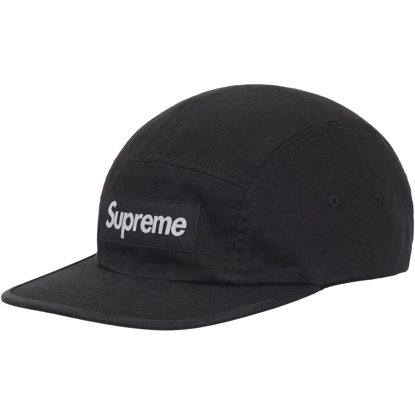 Supreme Washed Chino Twill Camp Cap (SS26) Black - Im Your Wardrobe