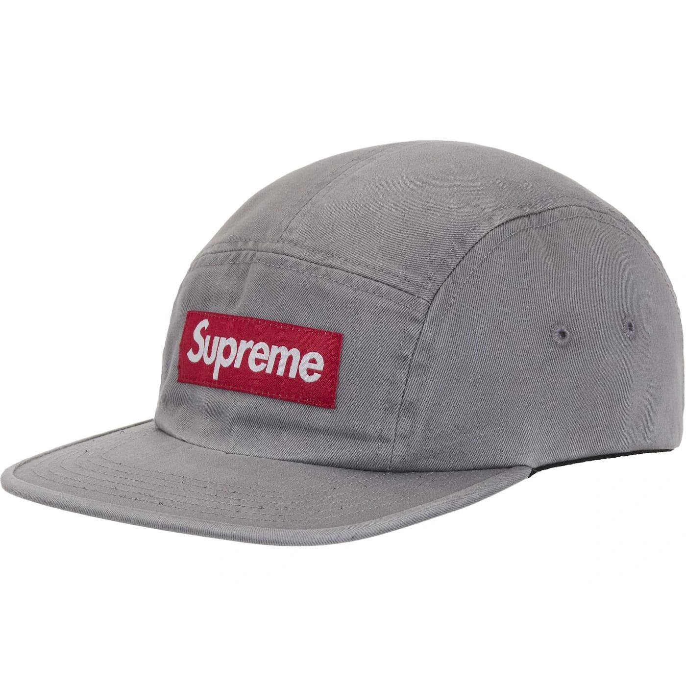 Supreme Washed Chino Twill Camp Cap (SS26) Grey - Im Your Wardrobe