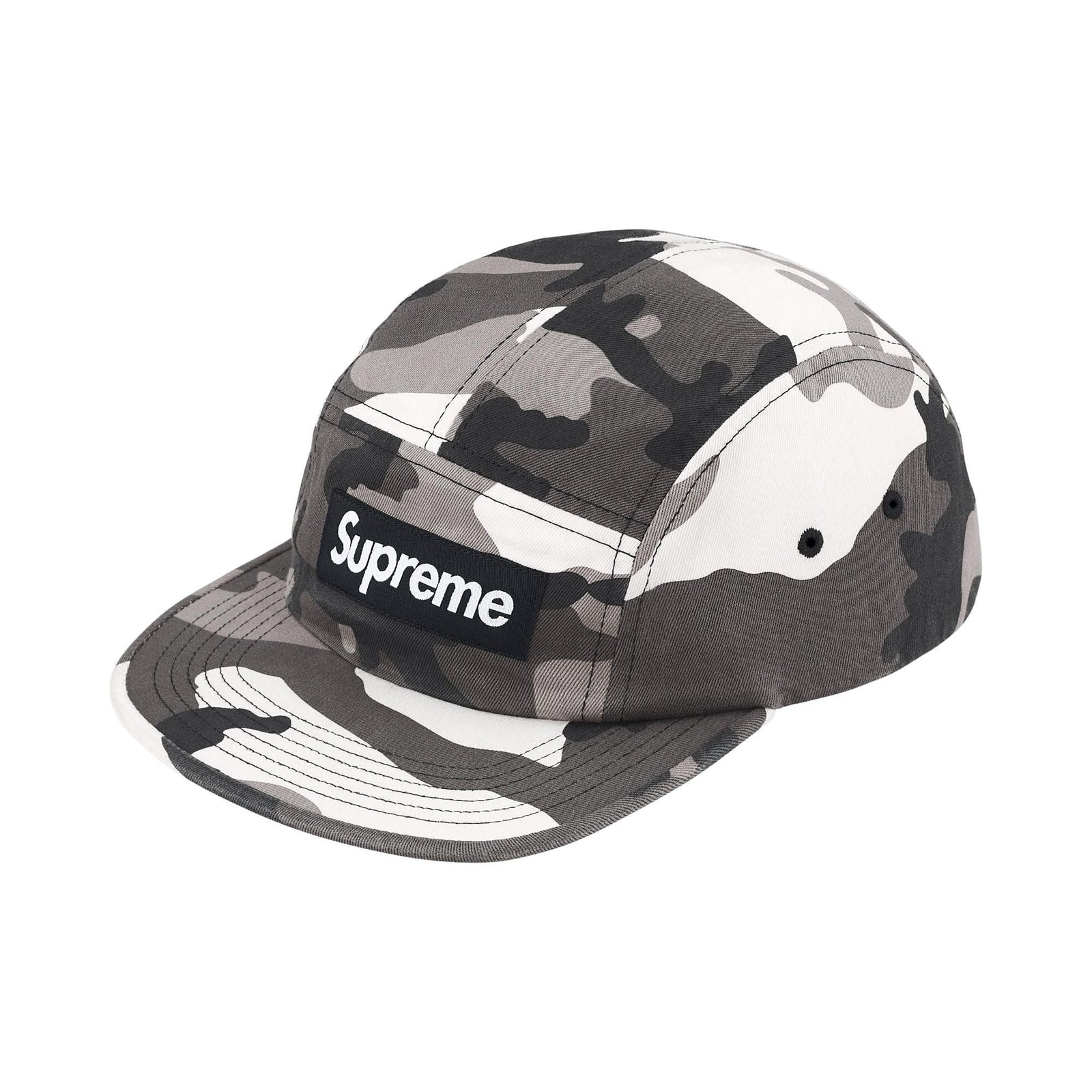 Supreme Washed Chino Twill Camp Cap (SS26) Snow Camo - Im Your Wardrobe