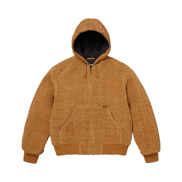 Supreme Woven Suede Hooded Work Jacket Mustard - Im Your Wardrobe