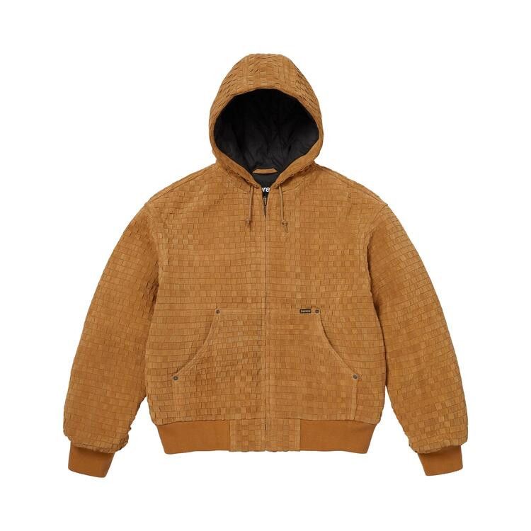 Supreme Woven Suede Hooded Work Jacket Mustard - Im Your Wardrobe