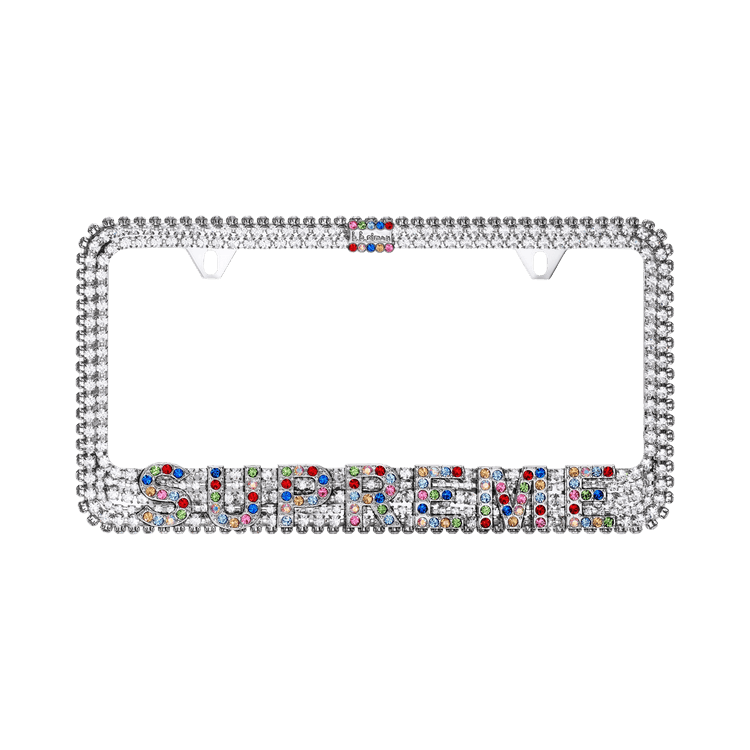 Supreme x B.B. Simon License Plate Frame White - Im Your Wardrobe