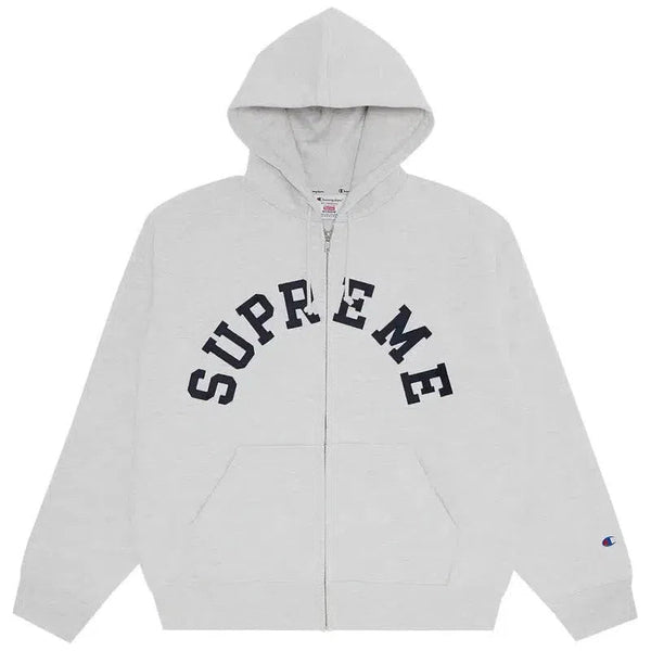 Buy Supreme Champion Zip Up Hooded Sweatshirt Ash Grey in NZ - Im