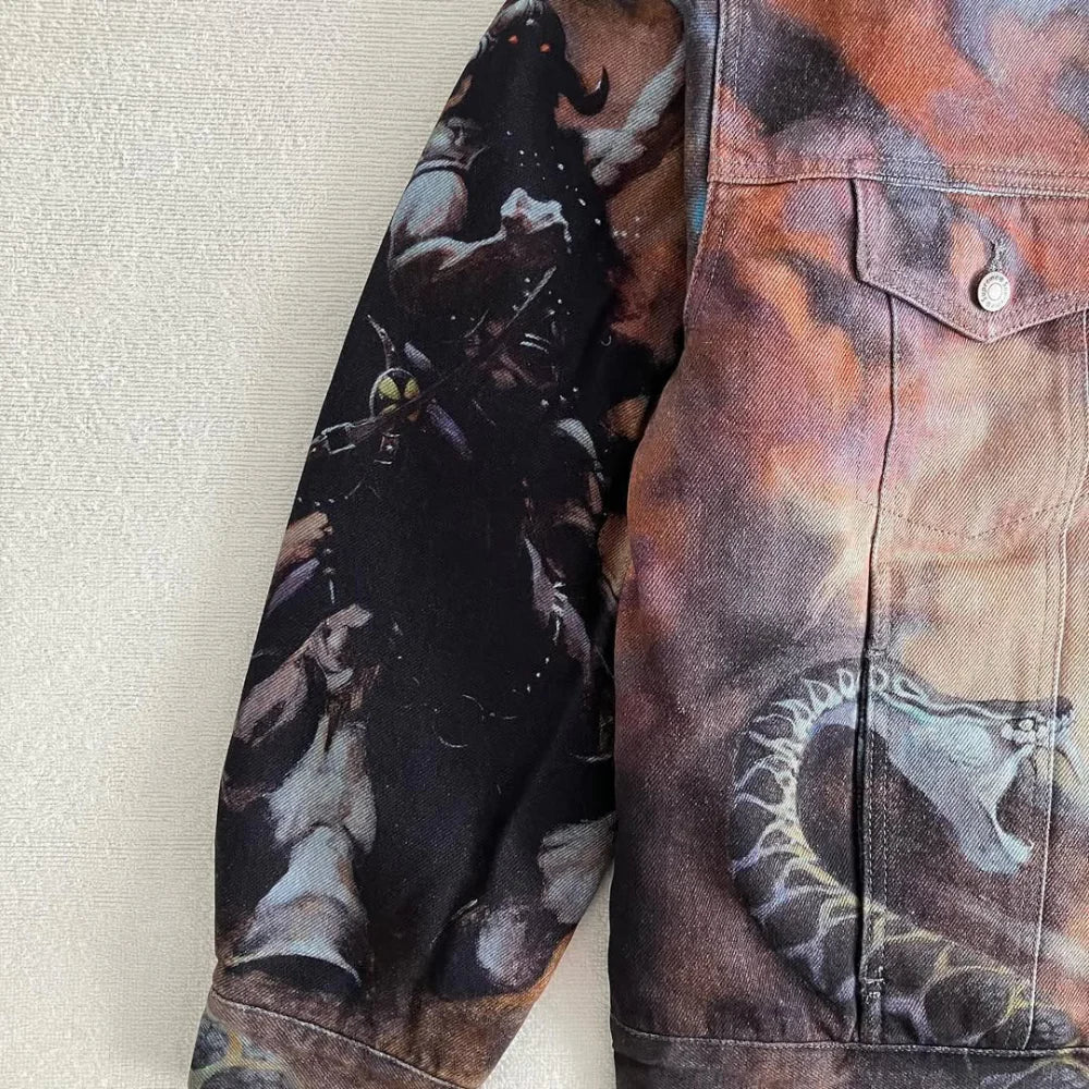 Supreme x Frank Frazetta Faux Shearling Lined Trucker Jacket (FW24) - Im Your Wardrobe