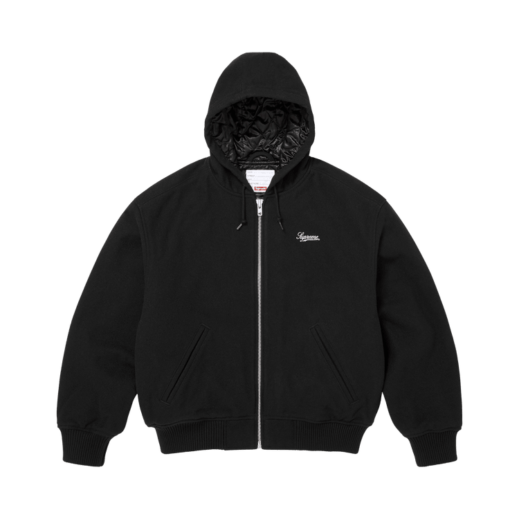 Supreme x Larry Clark Hooded Varsity Jacket Black - Im Your Wardrobe