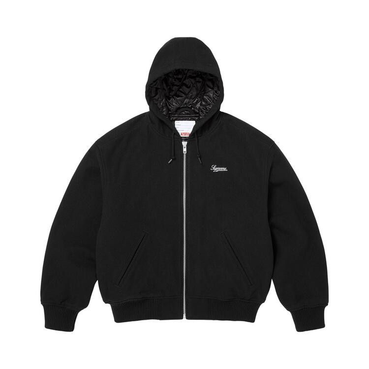 Supreme x Larry Clark Hooded Varsity Jacket Black - Im Your Wardrobe