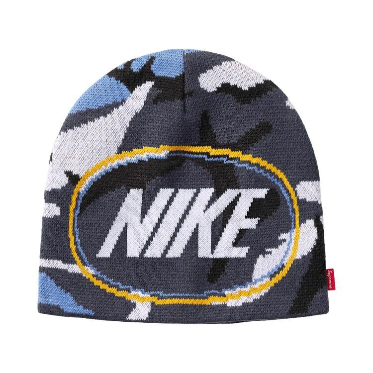 Supreme x Nike Oval Beanie (FW26) Blue Camo - Im Your Wardrobe