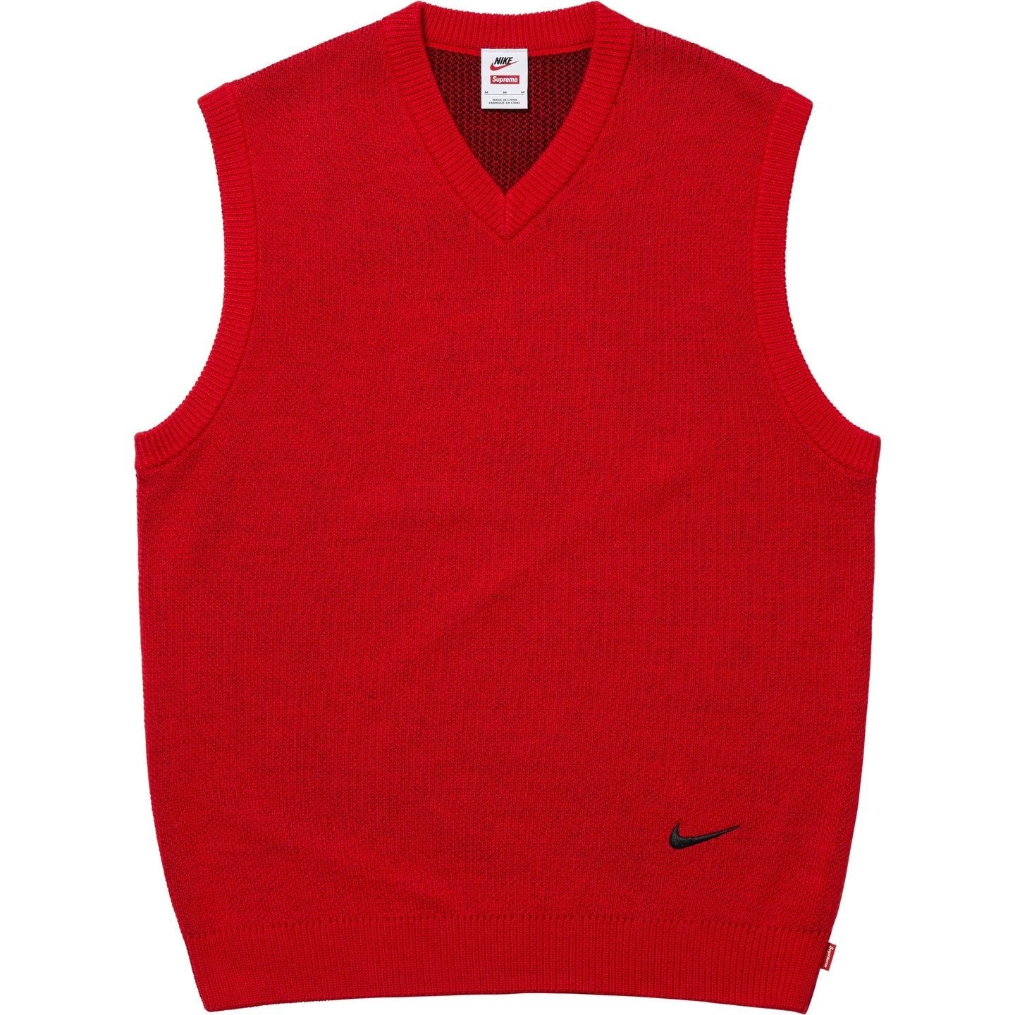 Supreme x Nike Sweater Vest 'Red' (SS25) - Im Your Wardrobe