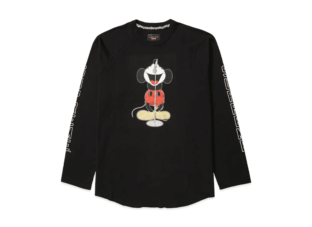 Supreme x Number (N)ine x Mickey Mouse Raglan L/S Top Black - Im Your Wardrobe