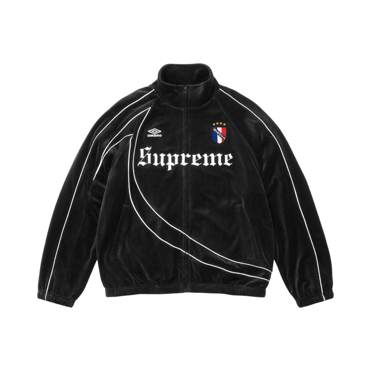 Supreme x Umbro Velour Track Jacket Black - Im Your Wardrobe