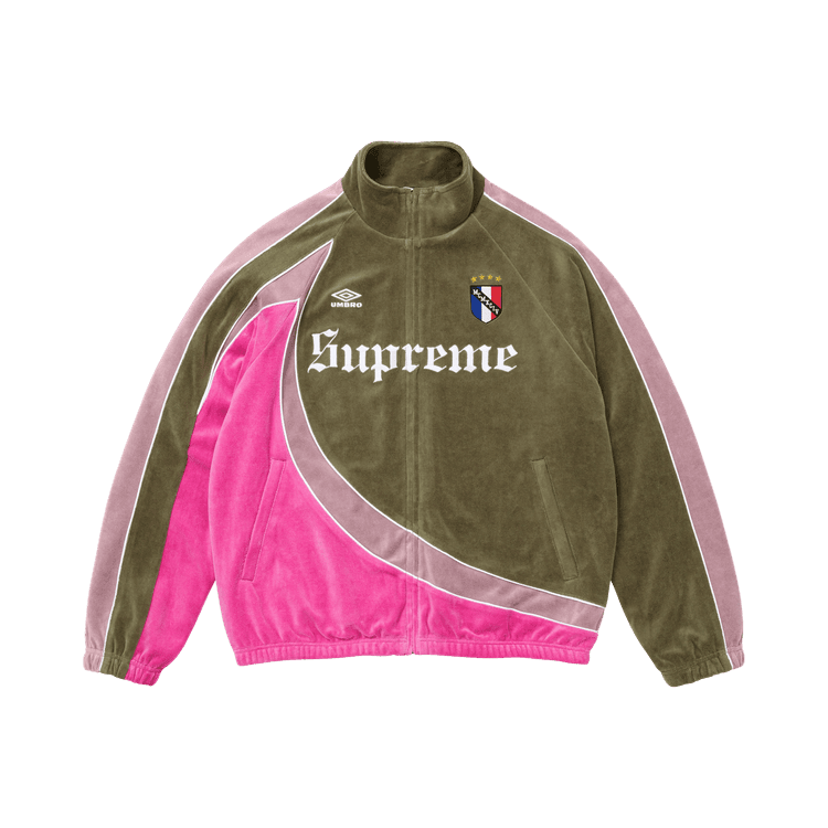 Supreme x Umbro Velour Track Jacket Olive - Im Your Wardrobe