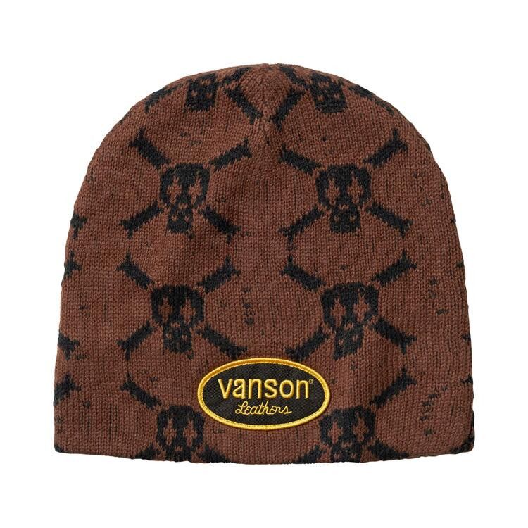 Supreme x Vanson Leathers Skull Beanie (FW26) Brown - Im Your Wardrobe