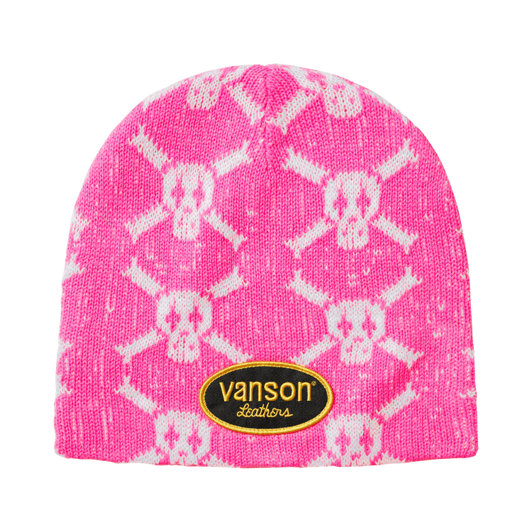 Supreme x Vanson Leathers Skull Beanie (FW26) Pink - Im Your Wardrobe