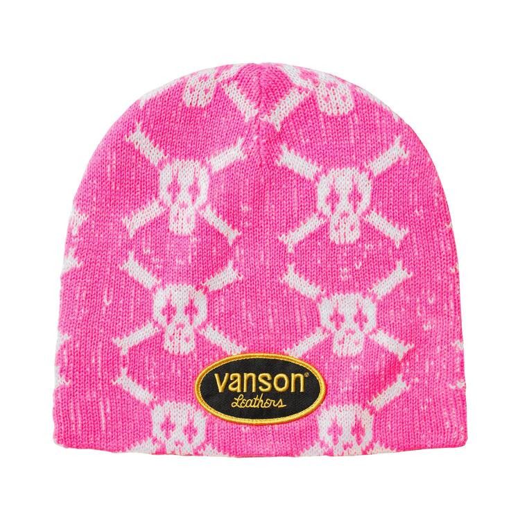 Supreme x Vanson Leathers Skull Beanie (FW26) Pink - Im Your Wardrobe