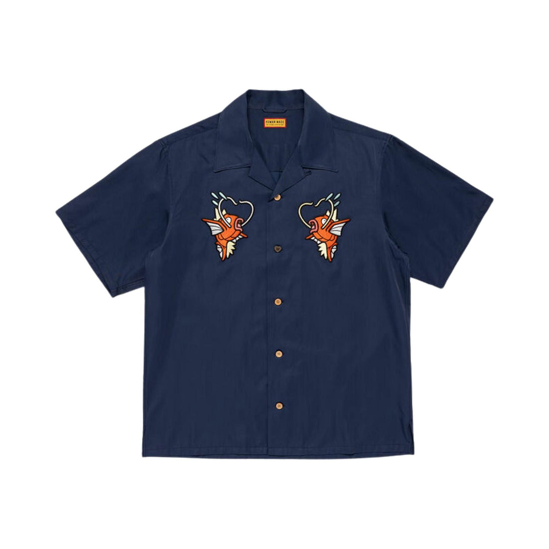 Human Made x Pokémon Magikarp aloha shirt in navy, available in NZ at Im Your Wardrobe
