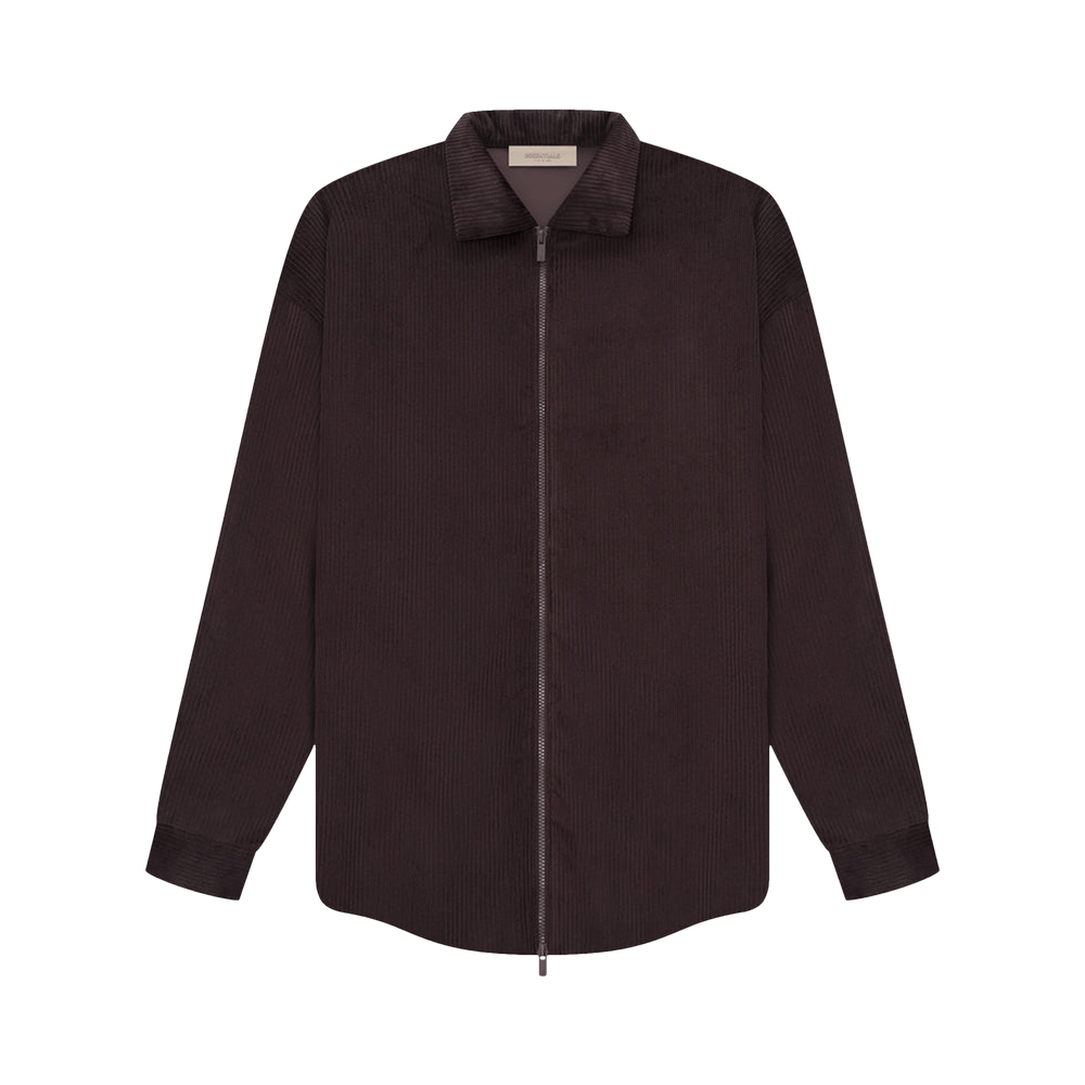 Fear of God Essentials Corduroy Shirt Jacket Plum