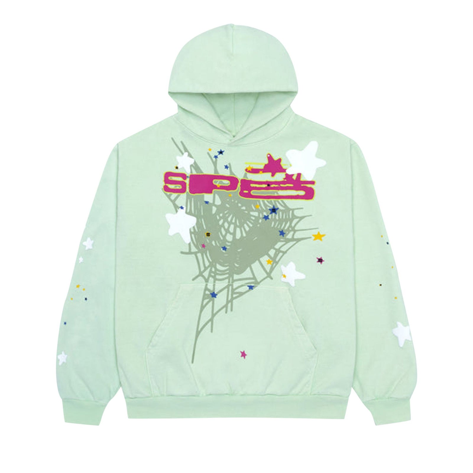 Sp5der Web Hoodie Mint front