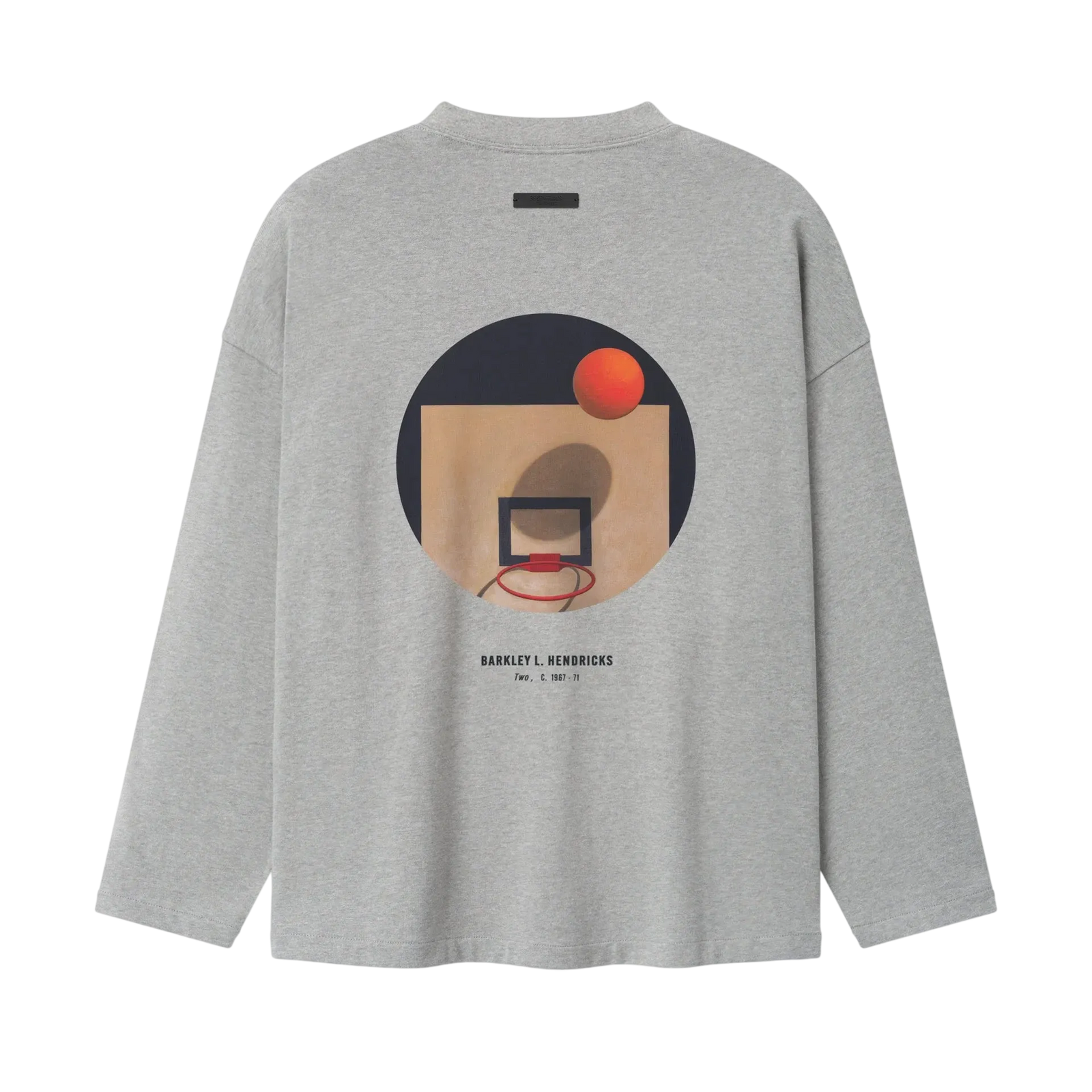 Fear Of God Essentials NBA X Barkley Hendricks Long Sleeve V-Neck Tee Concrete Heather