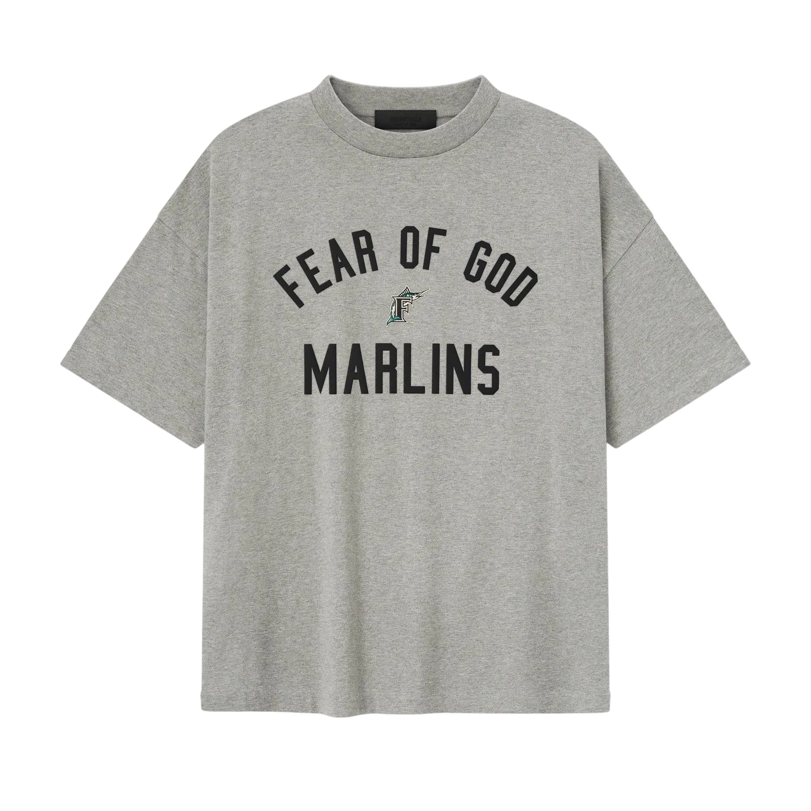 Fear of God Essentials Marlins 90s Tee Concrete Heather