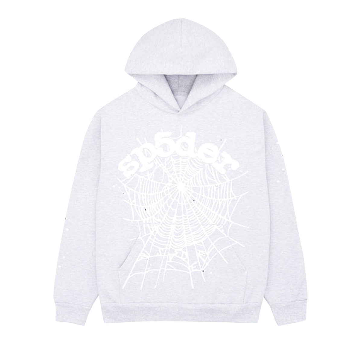 Sp5der OG Web Hoodie Heather Grey front