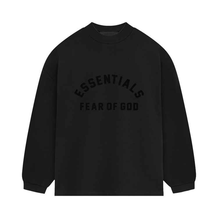 Fear of God Essentials Heavy Jersey Long-Sleeve T-Shirt Jet Black (SS24)