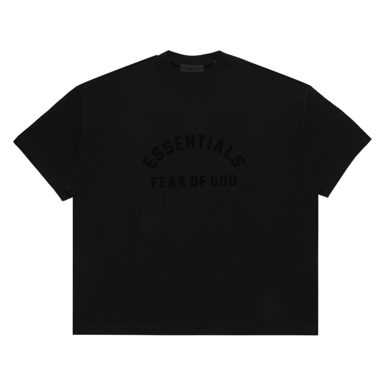 Fear of God Essentials Heavy Jersey Crewneck T-Shirt Jet Black (SS24)