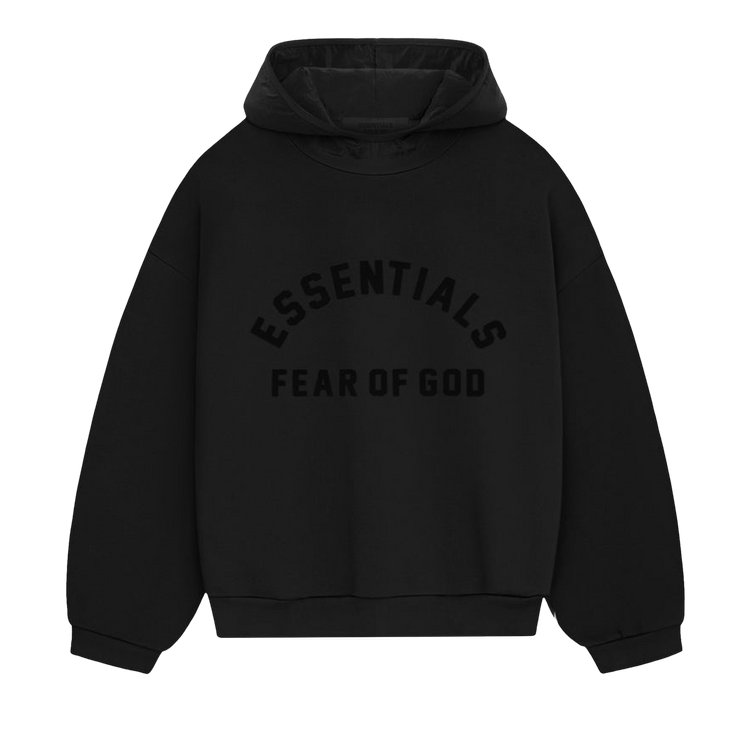 Fear of God Essentials Nylon Fleece Hoodie Jet Black/Jet Black (SS24)