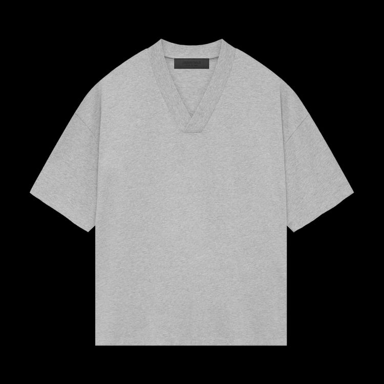 Fear of God Essentials V Neck T-Shirt Light Heather Grey (SS24)