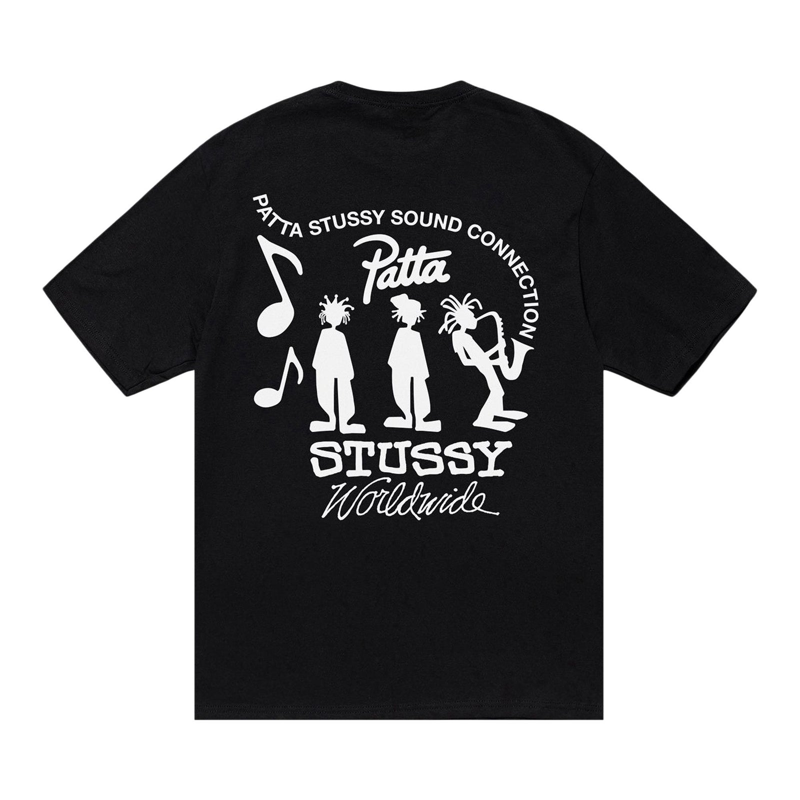 Stussy x Patta Sound Connection Tee Black front