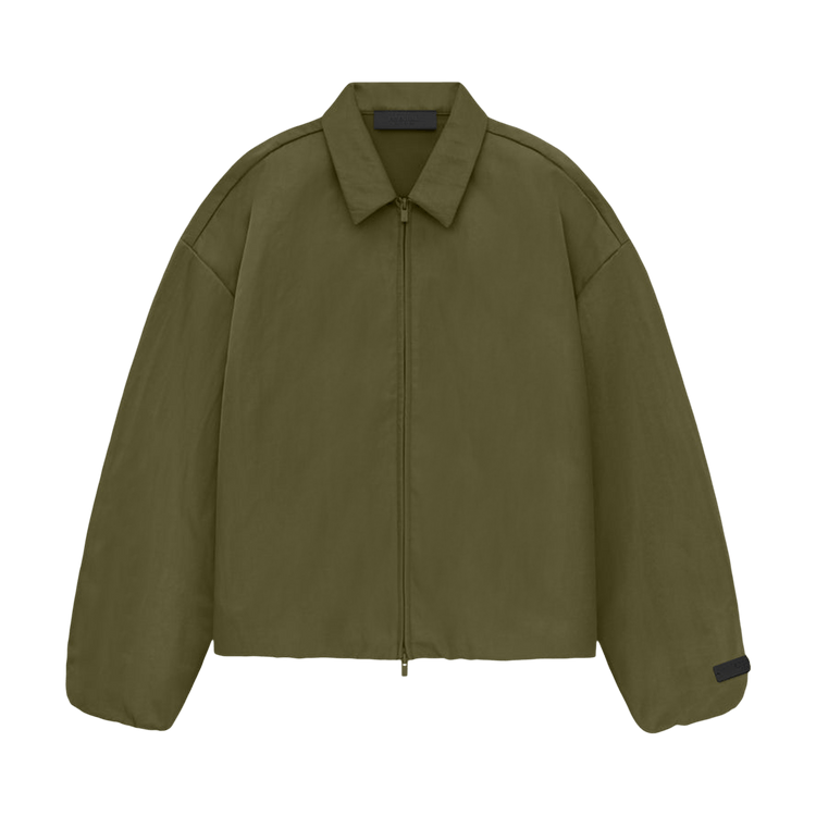 Fear of God Essentials Textured Nylon Trucker Jacket Military (FW24)