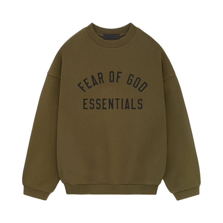 Fear of God Essentials Fleece Crewneck Olive (FW24)