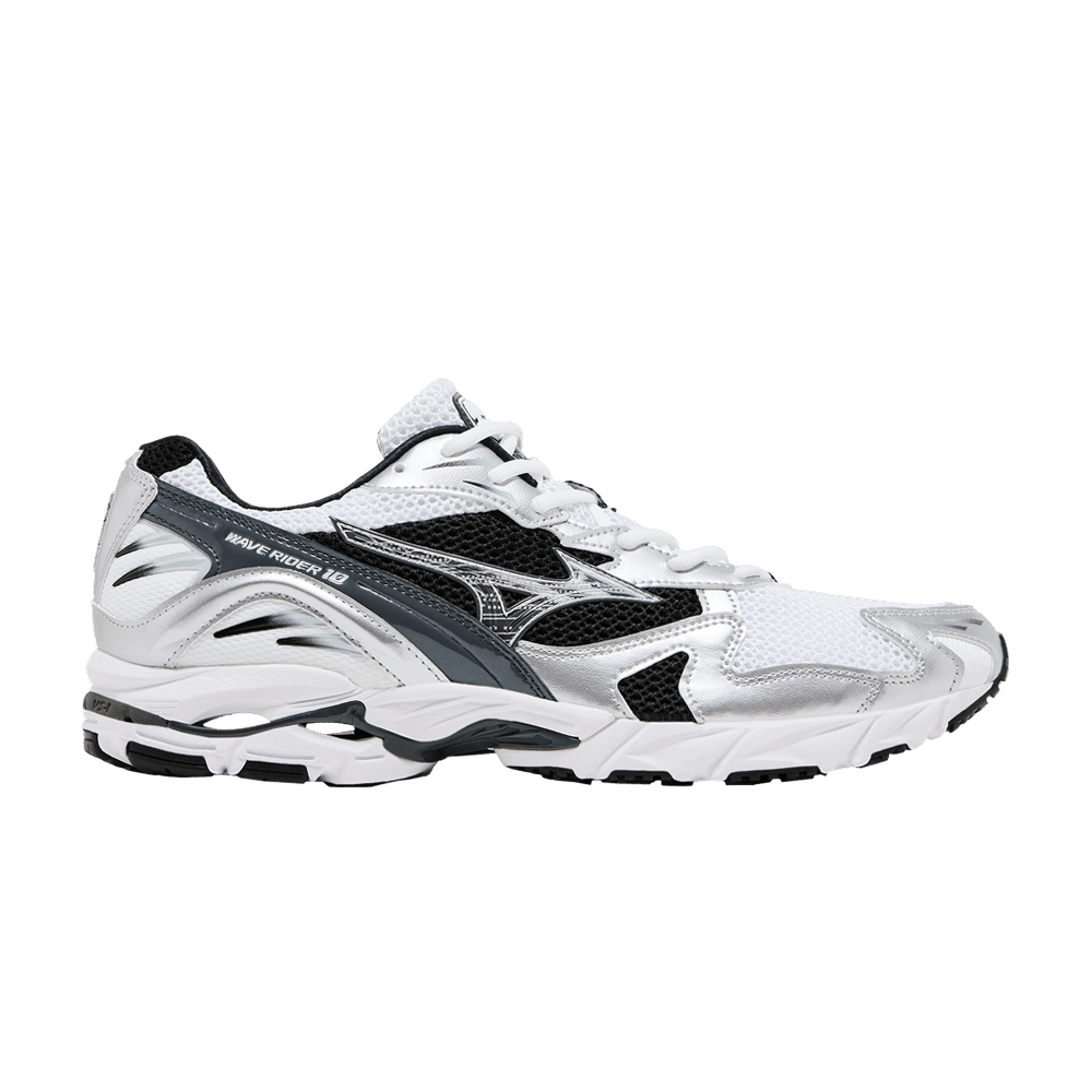 Mizuno Wave Rider 10 White Black Silver